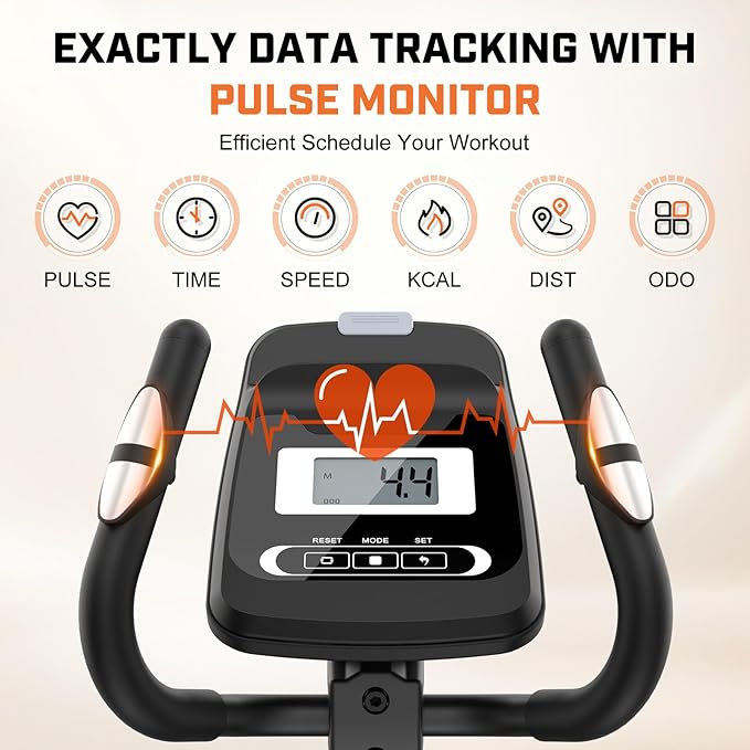 ANCHEER Elliptical Exercise Machine, Elliptical Trainer for Home Gym, Exercise Equipment 500Lbs Max Weight, Ultra-Silent Elliptical Machine, with Smooth 14 Resistance Levels & Pulse Rate Grips
