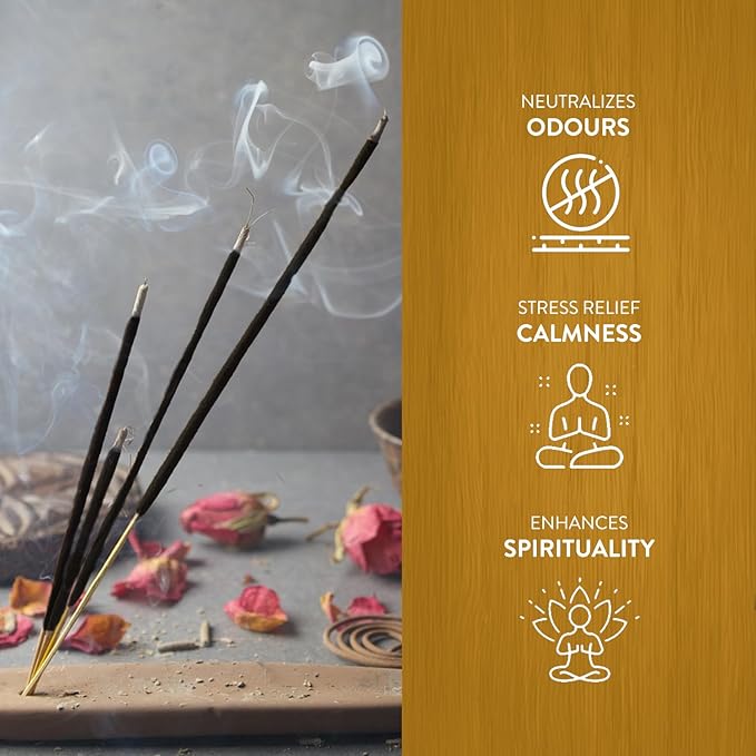 Hem Copal White Incense Sticks – Pack of 6 Boxes (120 Sticks Total, 9-Inch Long) | Natural Hand-Rolled Aroma for Meditation, Relaxation & Cleansing | Promotes Calm & Spiritual Upliftment