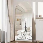 Full Length Mirror 71"x25" Arch Mirror Floor Mirror with Stand Wall Mirror Gold Arched Full Body Mirror Standing Hanging or Leaning Against Wall Bedroom Mirrors for Entry, Living Room