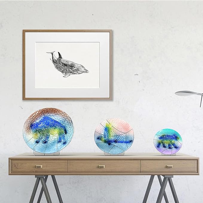 Boloyo 60-Degree Angle Acrylic Plate Display Stand , 3 Inch 5PC Clear Acrylic Display Holder Easel Base for Home Office Kitchen School Art Display