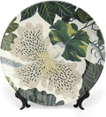 Green And White Chinoiserie Floral Ceramic Decorative Plate for Display Festival Farmhouse Supplies Kitchen Art Decoration Holiday Party Decorations Customize Gifts for Men Women Anniversary