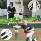 TOBWOLF 4PCS Baseball Exercise Bands with Interchangeable Grips, Baseball Resistance Trainer for Pitching & Throwing, Training Aid for Baseball Softball Pitchers to Build Arm Strength, Warm-Up