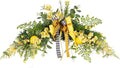 Flower Swag, 24 inch Floral Swag with Lemon, Decorative Wedding Welcome Sign with Large Bow for Wedding Arch Front Door Wall Home Decor, Floral, Flower