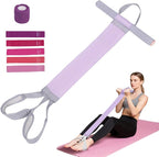 Fabric Resistance Band with Handles, 120lb Non-Slip Foot Pedal Resistance Band for Ankle Puller Sit-up & Leg Equipment Exercise, Multifunction Fitness Resistance Bands for Women