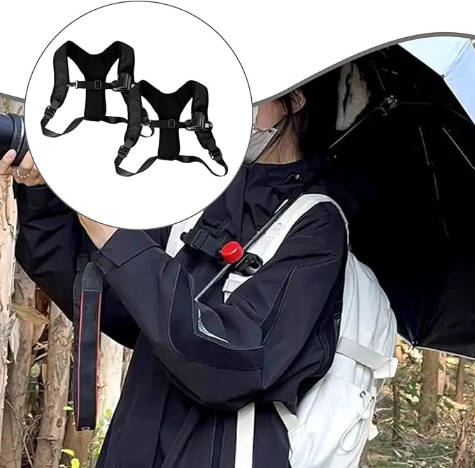 Vaveren Umbrella Holder Rain Stand Versatile Unisex Compact Comfortable Fishing Shelter Bracket Mount Accessory for Travel Gardening, Shoulder 2 Piece