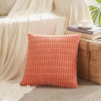 Fancy Homi 4 Packs Decorative Throw Pillow Covers for Living Room Couch Bed, Modern Farmhouse Boho Home Décor Accent Cushion Case, 18" x 18", Coral