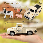 Huray Rayho Farmhouse Metal Truck Table Decor,with Eggs Bacon Milk, Long-Lasting Printing, Vintage Centerpiece Decoration for Home Office Bathroom Shelf Tiered Tray, Gifts Packaging for Women Mom