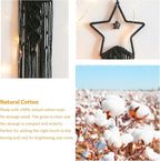 Tarklanda Moon Star Dream Catcher Decor, 2pcs Boho Home Moon Star Black Dreamcatcher, Bohemian Wall Hanging Dream Catcher Decor for Home Bedroom Craft Decoration for Holiday Mom Birthday Day Gifts