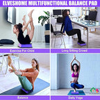Small Balance Board, Exercise Balance Pad, Yoga Mat Thick, Non-Slip Foam Pad, Yoga Mats for Balance Exercise Stability Workout, Knee Pads Trainer for Physical Therapy Strength Training Ankle Exercises