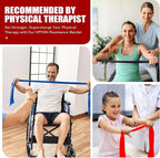 HPYGN 3 Levels Non-Latex Exercise Bands for Physical Therapy & Yoga, Professional Resistance Bands Set for Working Out, Strength Training, Pilates & Rehab, TPE Elastic Stretch Bands for Seniors, Women