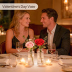 ComSaf Small Bud Vases Set of 12, 5.2 inch Glassl Bud Vase in Bulk, Mini Flower Vase for Centerpiece, Vintage Decorative Vase for Flowers, Wedding, Christmas, Home Decor, Housewarming Gift (Clear)