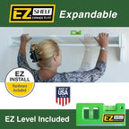 EZ Shelf - DIY Expandable Closet Shelf (NO Hanging Rod) - 28” to 48” - White - Easy to Install to 2 Sidewalls - (EZS-SW48) - Wire Closet Shelving Alternative