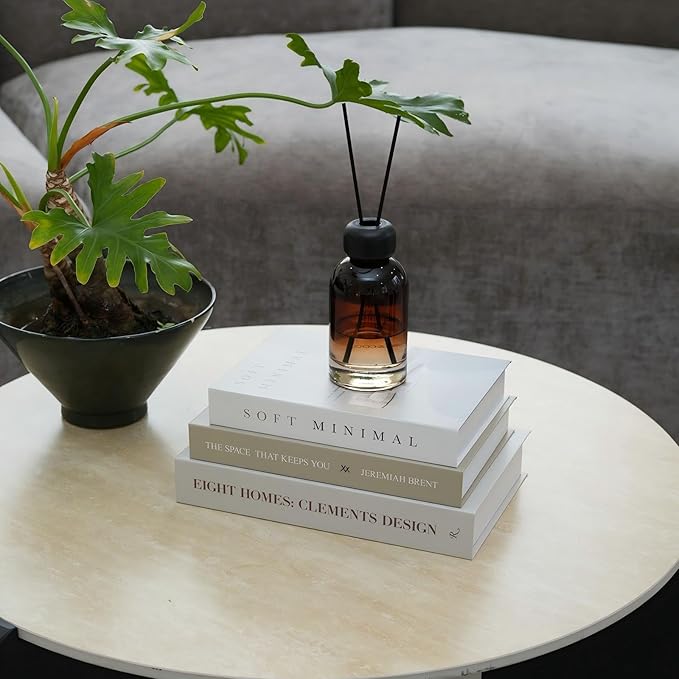 3 PCS Faux Decorative Books for Home Decor-Coffee Table Books Decor-Aesthetic Fake/Faux Books for Decoration,libros Decoration for Coffee Table, Shelf Accessories (Eight THE Space Soft)