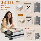 12 Packs Vacuum Storage Bags with Rechargeable Pump for Travel, Vacuum Seal Bags for Clothing Blankets Bedding, Space Saver Compression Bags for Storage Travel Moving (4S,4M,4L)