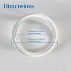 Clear Plastic Retail Scarf Rings - Round Fine Garment Hangers - 2.58" ID - 3.25" OD - 20 Pack