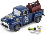 Fathers Day Truck Decor, Best Dad Ever Pickup Truck Tabletop Decoration with Toolbox, Rustic Farmhouse Tiered Tray Decor, Fathers Day Gift for Dad Home Office Desk