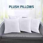 Utopia Bedding Throw Pillows (Set of 4, White) – 20 x 20 Inches Down Alternative Pillows for Bed, Sofa, and Couch - Fluffy Decorative Stuffer Pillow for Indoors & Outdoors