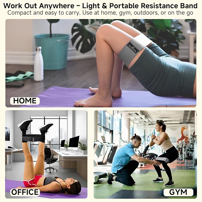 Resistance Bands, Fabric Workout Bands for Women & Men