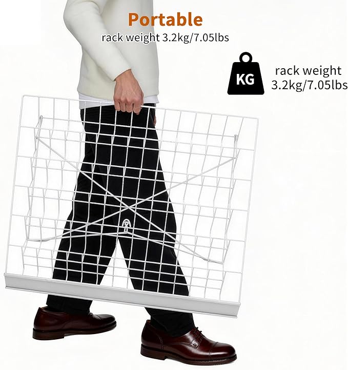 6-Tier 30" Wide Metal Magazine Holders,Wire Countertop Rack with Sign Channel,Retail Book Brochure Magazine Display Stand Literature Greeting CD Card Rack for Book Signing,Vendor Booth (White)