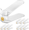 10Pack Shoe Slot Organizers Clear Shoe Stacker Organizer for Closet Shoe Holder Space Saver Rack Storage for Closet (Clear, 10Pack)