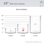 WGV Cylinder Vase, Width 10", Height 8", Clear Wide Large Diameter Flower Glassware, Floral Container, Planter Terrarium for Wedding Party Event, Home Accent Decor, 1 Piece