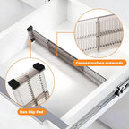 12 Pack Drawer Dividers 3.15" High 10.83-20.08'' Adjustable Dresser Dividers Organizers,Plastic Expandable Drawer Separators For Clothes, Underwear Cosmetic