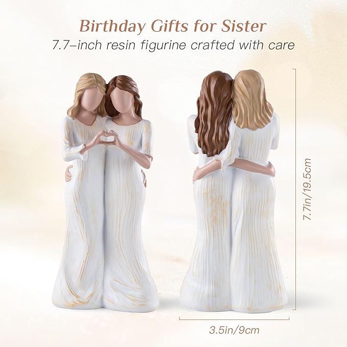 Storieme Sister Figurines - Best Friends Gifts for Women, Bestie Friendship Christmas & Birthday Gift