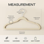 Utopia Home Velvet Hangers 50 Pack - Non-Slip Suit Hangers with 360 Degree Rotatable Hook - for Pants, Coats, Shirts & More (Ivory)