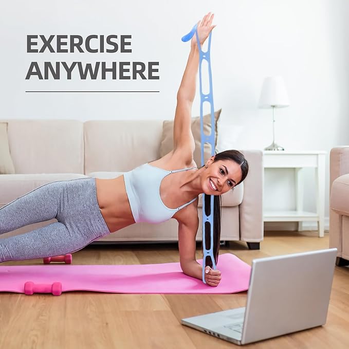 Resistance Bands for Working Out, Adjustable 7-Ring with Handles, Exercise Stretch Bands for Women&Men Fitness,Pilates,Yoga and Physical Therapy