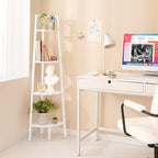 Yoobure Corner Shelf, 4-Tier Corner Bookshelf with Metal Frame & Wood Ladder Shelves - Display Shelf & Tall Bookcase, Plant Stand for Home Decor - Bedroom, Living Room, Office