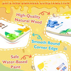 Balance Board for Kids Adult, 35inch Wobble Balance Board Balance Trainer With Anti-slip Felt Pads Animal Prints Suitable for Home Office, Teeter Popper Rocker Board Open Ended Toys