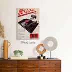 Japanese Retro Music Poster Japanese Ukiyo-e Framed Canvas Wall Art Vintage Asian Decor Print for Japanese Home Bedroom Decorations Artwork20x30in