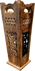 Classic Art Deco style wooden umbrella stand