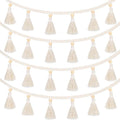 Tatuo Boho Macrame Tassel Garland for Classroom Decor Hanging Tassel Garland Bunting Boho Classroom Decor for Nursery Room Birthday Party Bedroom Dorm(4 Pieces,37.4 Inch)