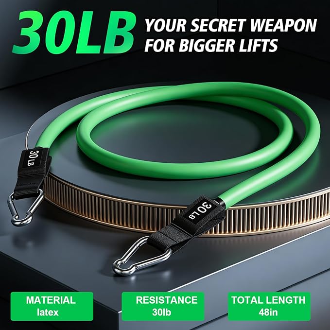 WHATAFIT Resistance Bands Set with Handles - Exercise Bands Home Gym Strength Training Equipment, Includes Door Anchor & Ankle Straps for Full Body Workout Bands, Physical Therapy - for Men and Women