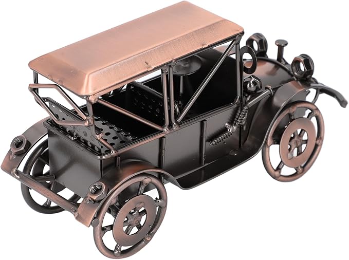 Keenso Vintage Collectible Vehicle, Retro Classic Car Model Ornament, Industrial Design Handcrafted Decoration Collections, for Office and Home Display (Antique Bronze