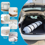 Mattress Vacuum Bag for Queen and Full Size, 78.7x98.4in Space Saver Mattress Vacuum Seal Bag with 4 Straps Dual-Zip Seal Mattress Compression Bag for Memory Foam Mattress Moving Transport Storage
