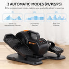 Under Desk Elliptical Machine, 3-in-1 THERUN Electric Leg Exerciser for Seniors, Fully Assembled Portable Seated Pedal Exerciser w/Remote Control, 16-Level Speeds & Resistance