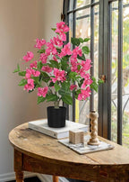 26.3” Large Fake Plants Artificial Flowers Bougainvillea Artificial Plants Trees Indoor Pots, Faux Plants Perfect for Home Decor, Living Room Table Decor, Bedroom Shelf Decor, Dining Room Decor