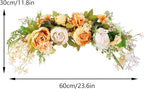 DULRLLY Artificial Peony Flower Swag, 30 in Wedding Arch Flowers, Faux Floral Swag for Lintel, Over The Door Decorative Swag, Rustic Artificial Floral Swag for Home Decor (4)