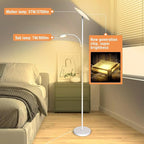 marctronic White Floor Lamps for Living Room, 44W/4500LM Super Bright 2 in 1 LED Floor Lamp with Remote, Stepless Dimmable, 69" Tall Standing Floor Lamp with Bendable Reading Light for Bedroom Office