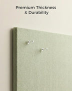Aothia Felt Bulletin Board Tiles for Wall, 12 Pack Large 48" x 36", Felt Wall Tiles Cork Board Alternative, Adhesive Bulletin Board Tiles for Office, Classroom & Home, Sage Green