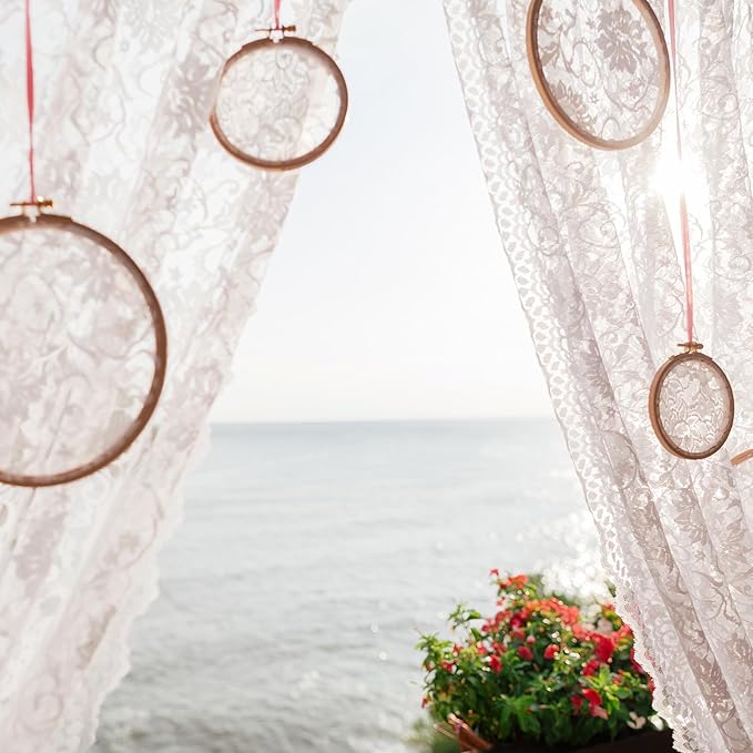 Patelai 40 Pcs Metal Rings for Crafts Dream Catcher Rings, Macrame Hoops for DIY, 5 Sizes Metal Floral Hoop for Floral Macrame Wall Hanging Dream Catcher and Crafts (Silver)