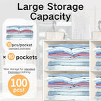 White 5-Tier Hanging Closet Storage Organizer - Space-Saving Dual-Row Foldable Shelves with 3 Hooks, Wardrobe Organizer for Dorm, Bedroom, Clothes and Accessories