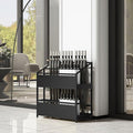 Umbrella stand indoor entryway,umbrella base stand,Umbrella Stand Racks Commercial Metal Umbrella Holder,School Office Hotel Corridor Entrance Umbrella Organizer,umbrella holder for entryway(Black,68*