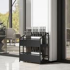 Umbrella stand indoor entryway,umbrella base stand,Umbrella Stand Racks Commercial Metal Umbrella Holder,School Office Hotel Corridor Entrance Umbrella Organizer,umbrella holder for entryway(Black,68*