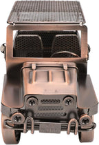 GLOGLOW Classic Metal Car Model Toy, Handcrafted Iron Ornament Vintage Car Figurine for Home Decor, Intricate Design, 8.66 X 3.74 Inches for Collectors (Red Bronze)