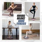 MADOG Wobble Balance Board for Adults, 15.5" TPR Non-slip Surface with Handle for Workout Core Trainer Physical Therapy, Home Gym Stability Board