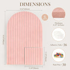 Large Cork Board for Wall & Office Decor, 36" x 24" Arched Felt Bulletin Board Pin Board Vision Board with 30 Pins – 6 Customizable Wall Tiles for Office Home Bedroom, Photo & Picture Display