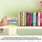 Mini Decorative Books for Home Decor, Small Wood Book Stack for Table Decor, Home Sweet Home Decor Books for Living Room Bookshelf, Farmhouse Stacked Books Decor（L36）
